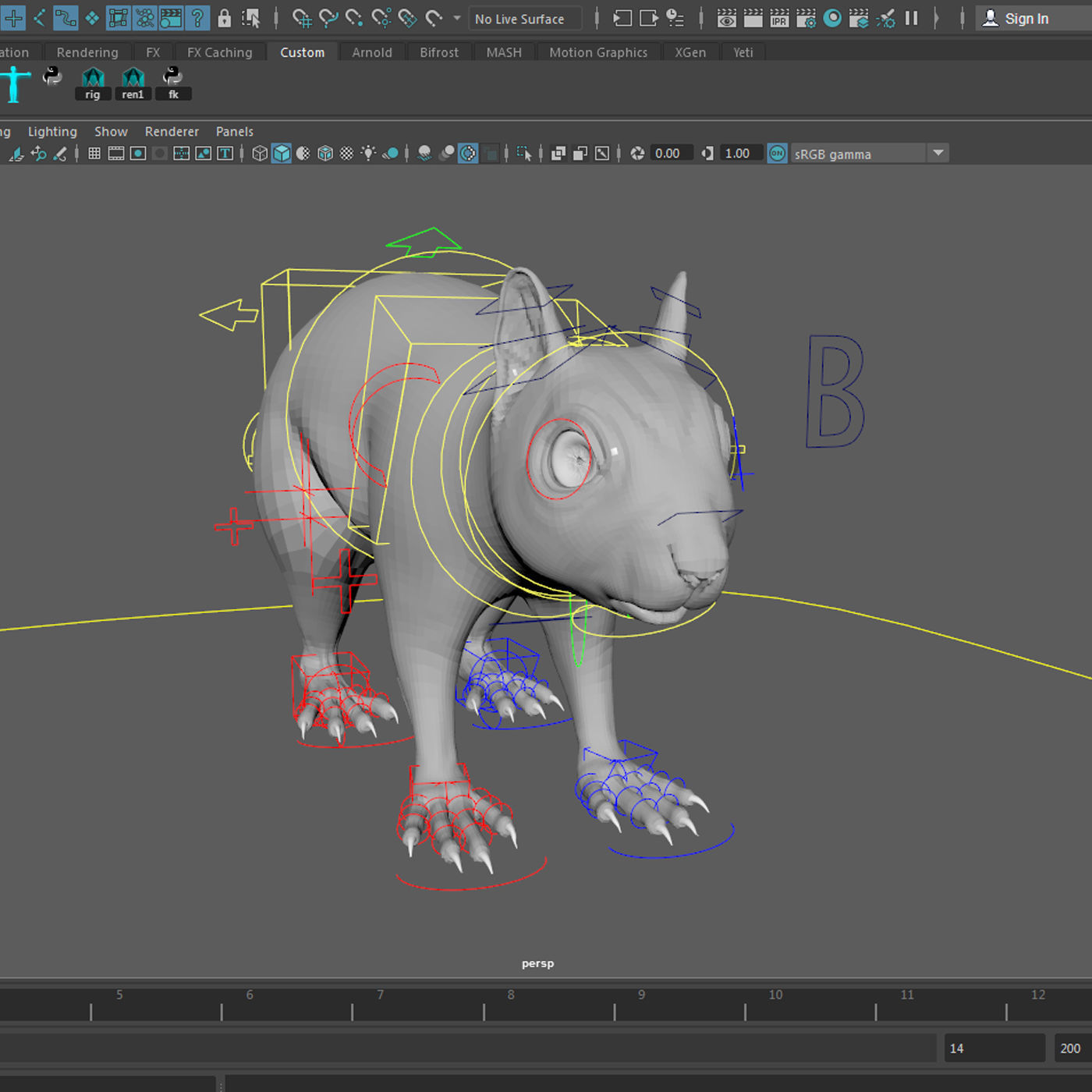 Squirrel Red  3D model_10