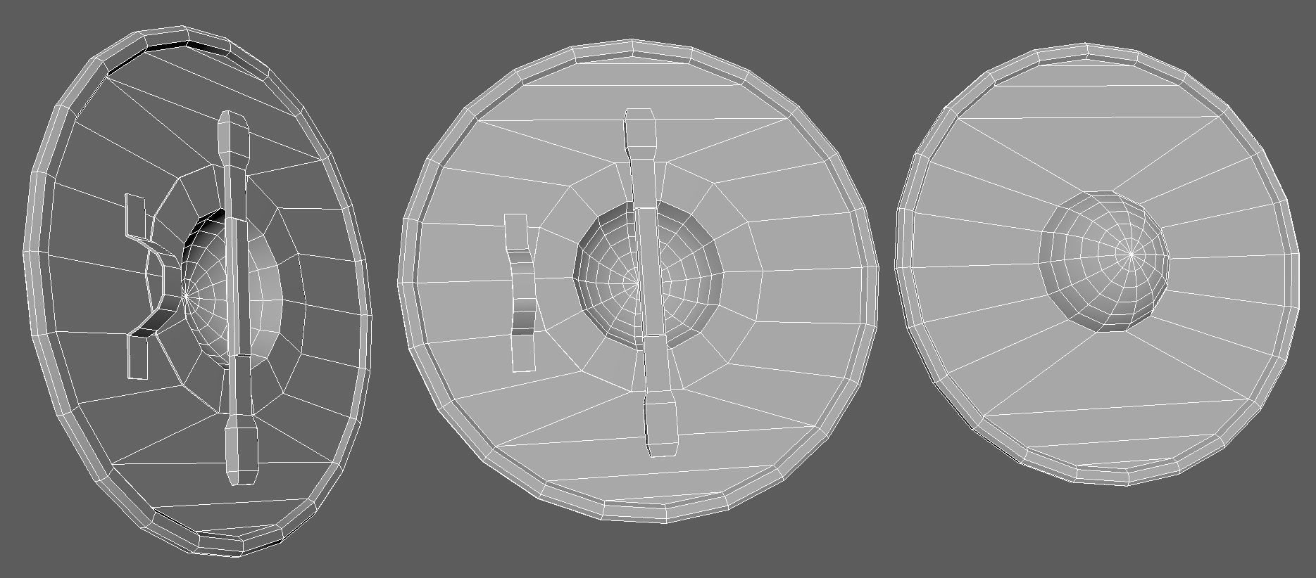  Viking shield-10 paint variations Low-poly 3D model_5