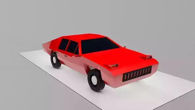 Low Poly Stylish Car 3D Model Low-poly 3D model