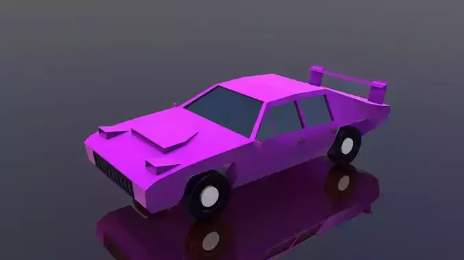 Low Poly Stylish Car 3D Model  Free low-poly 3D model