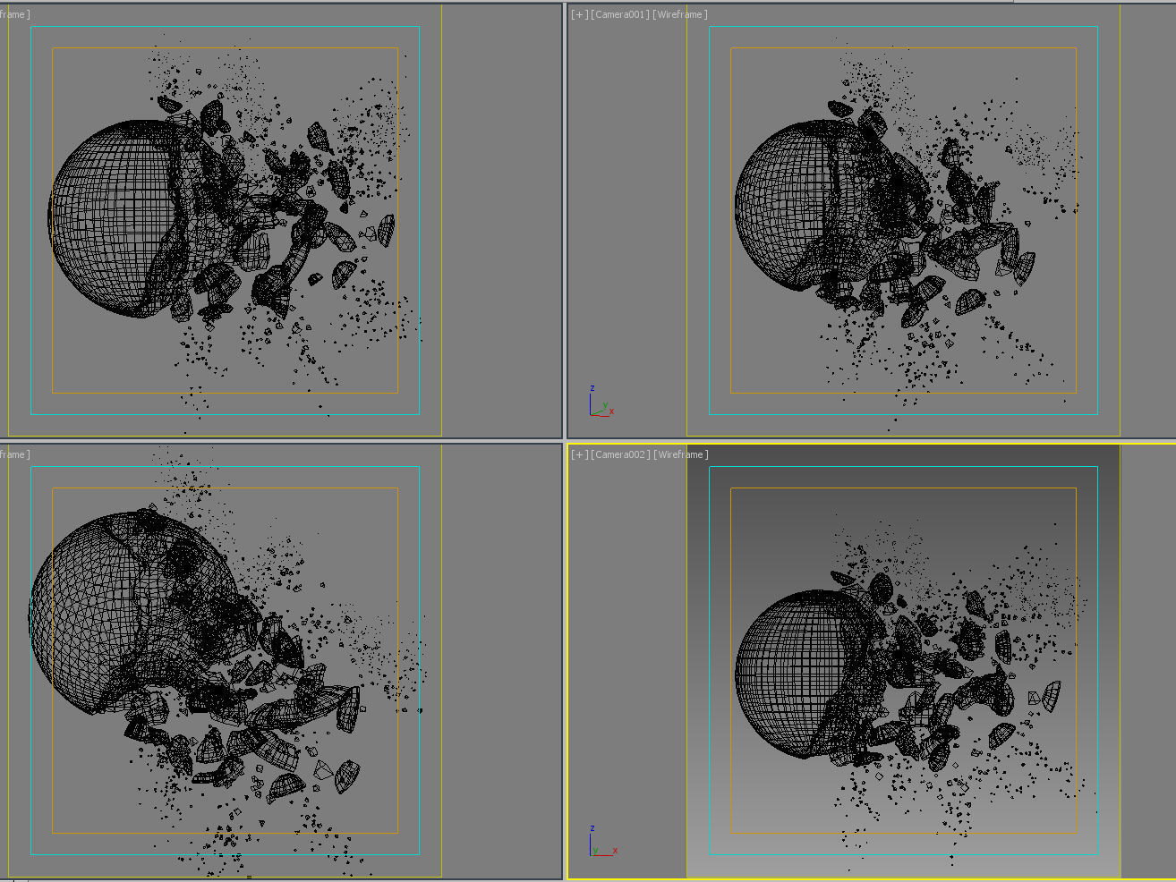 Impact Moon destroyed 3D model_9