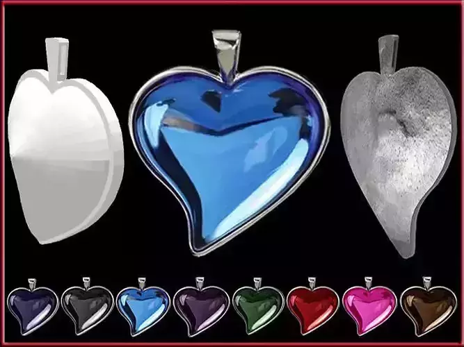 Heart Jewelry Pendant Low-poly 3D model