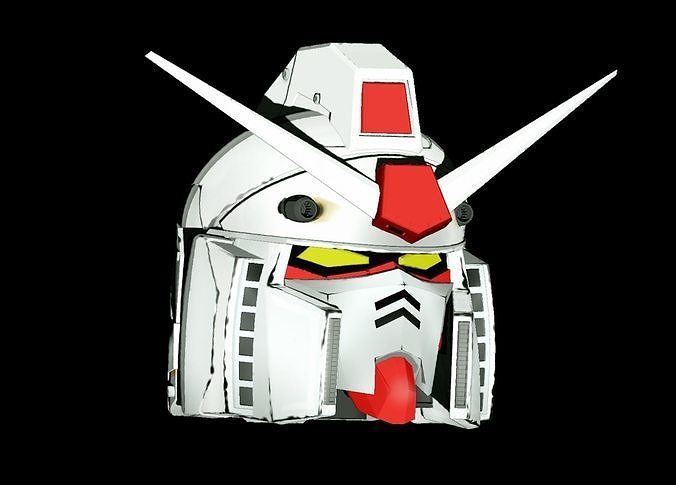 Gundam RX-78 Head 3D print model