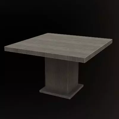 Rustic Wooden Dining Table Real Life Based PBR Low-poly 3D model_0