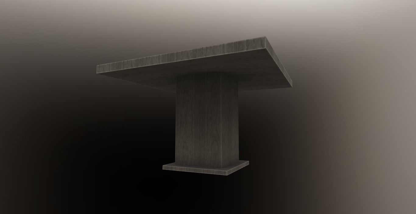 Rustic Wooden Dining Table Real Life Based PBR Low-poly 3D model_3