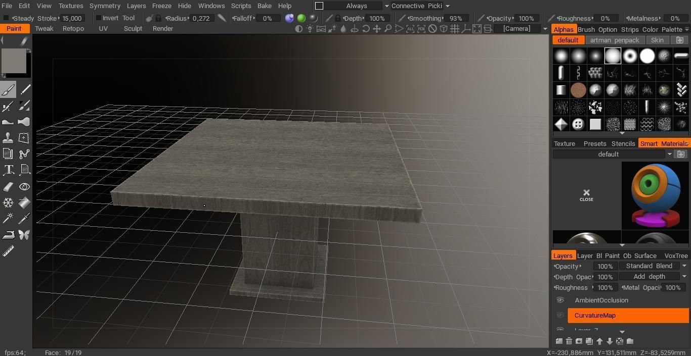 Rustic Wooden Dining Table Real Life Based PBR Low-poly 3D model_4
