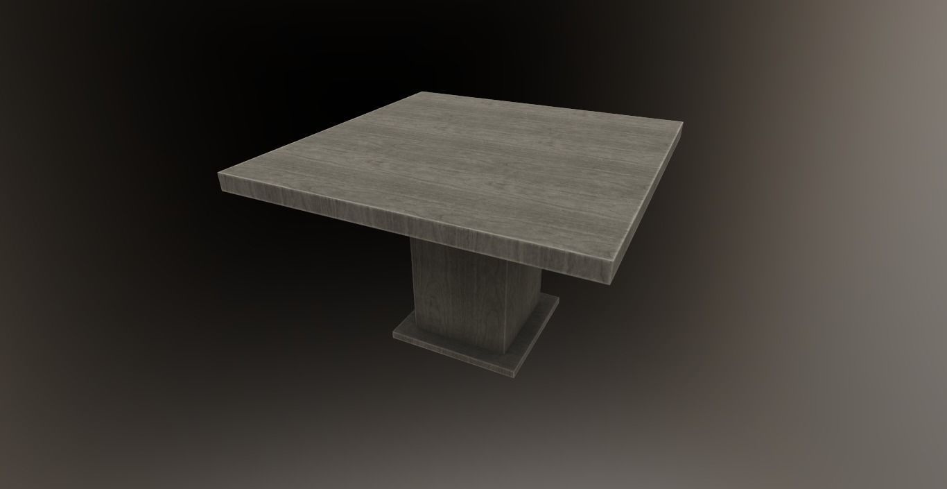 Rustic Wooden Dining Table Real Life Based PBR Low-poly 3D model_2