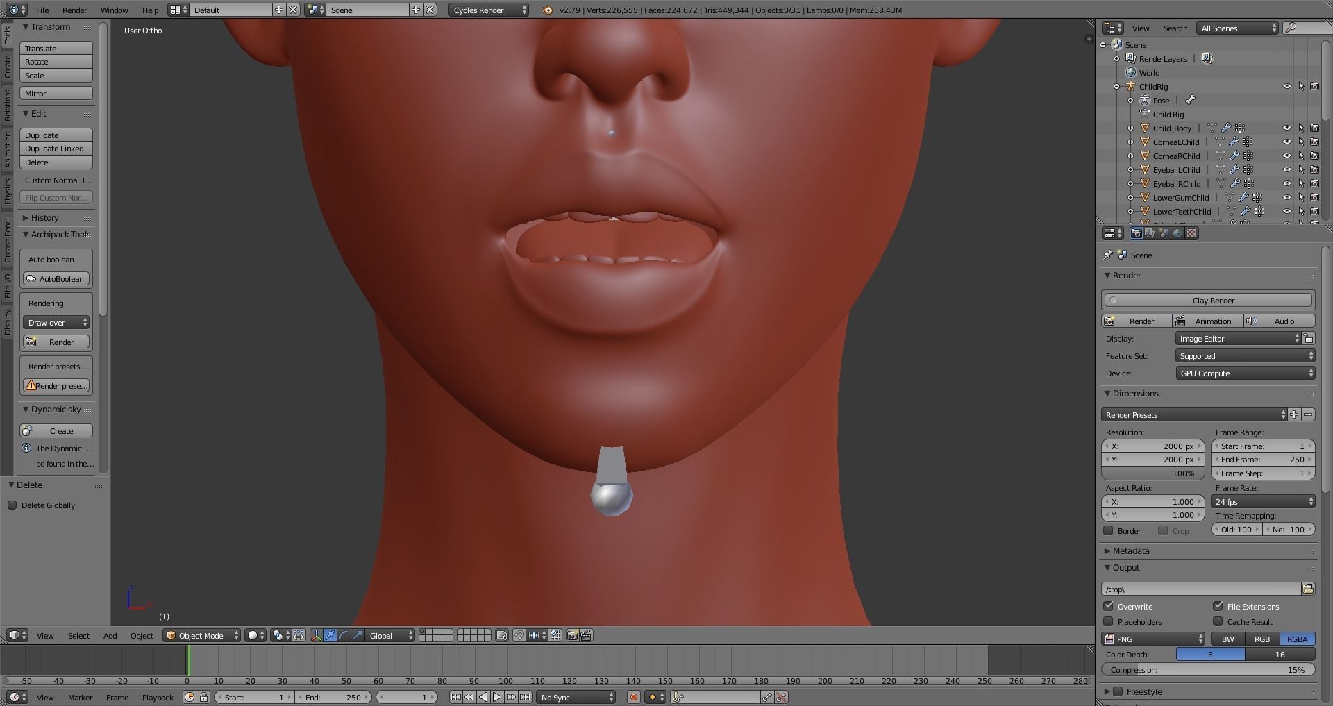 Realistic Human Basemesh - UVMapped - Rigged Low-poly 3D model_36