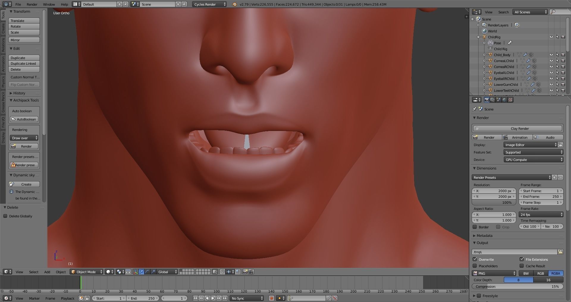 Realistic Human Basemesh - UVMapped - Rigged Low-poly 3D model_35