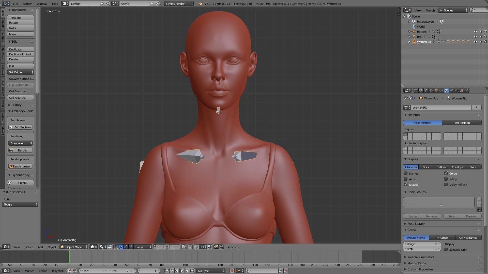 Realistic Human Basemesh - UVMapped - Rigged Low-poly 3D model_30