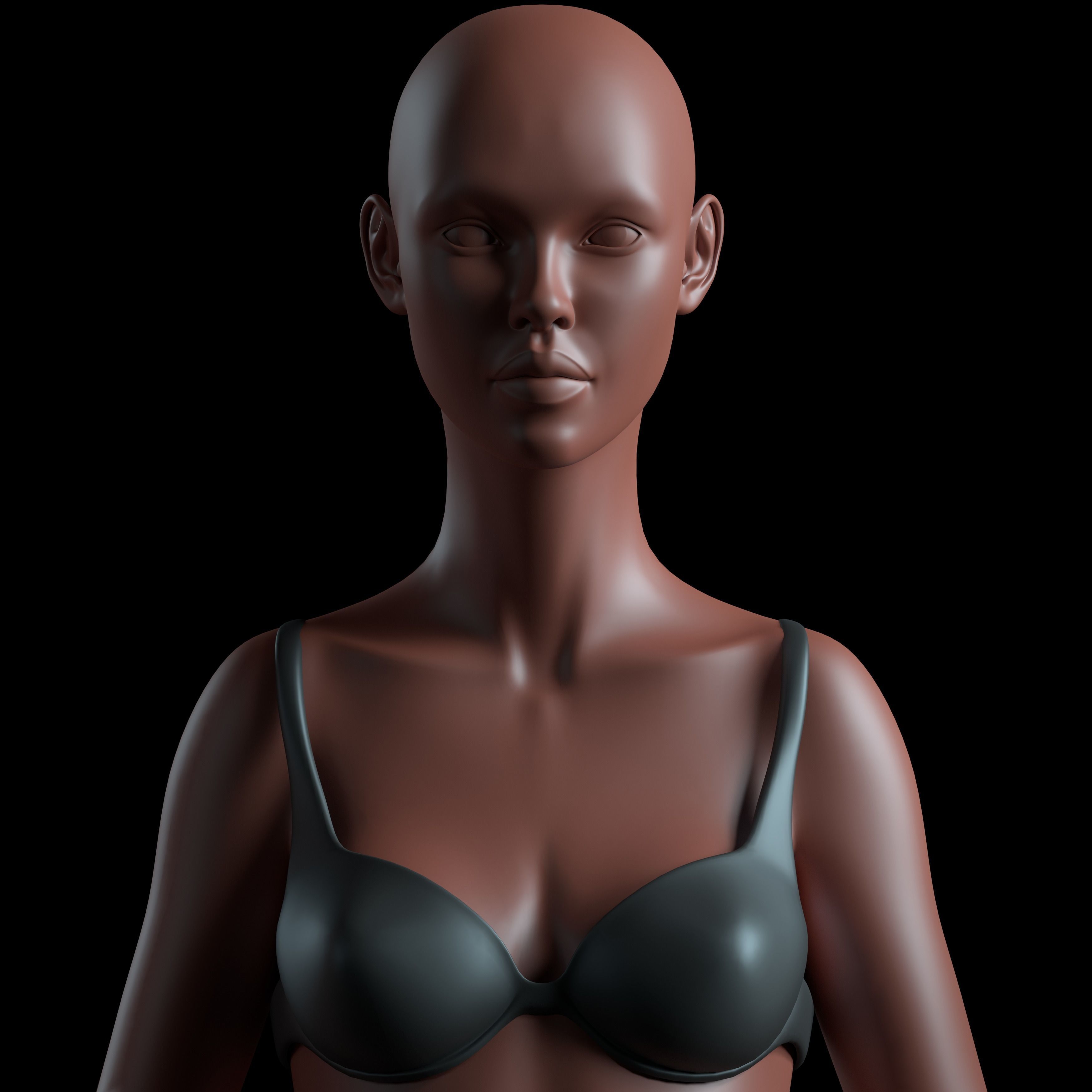 Realistic Human Basemesh - UVMapped - Rigged Low-poly 3D model_11
