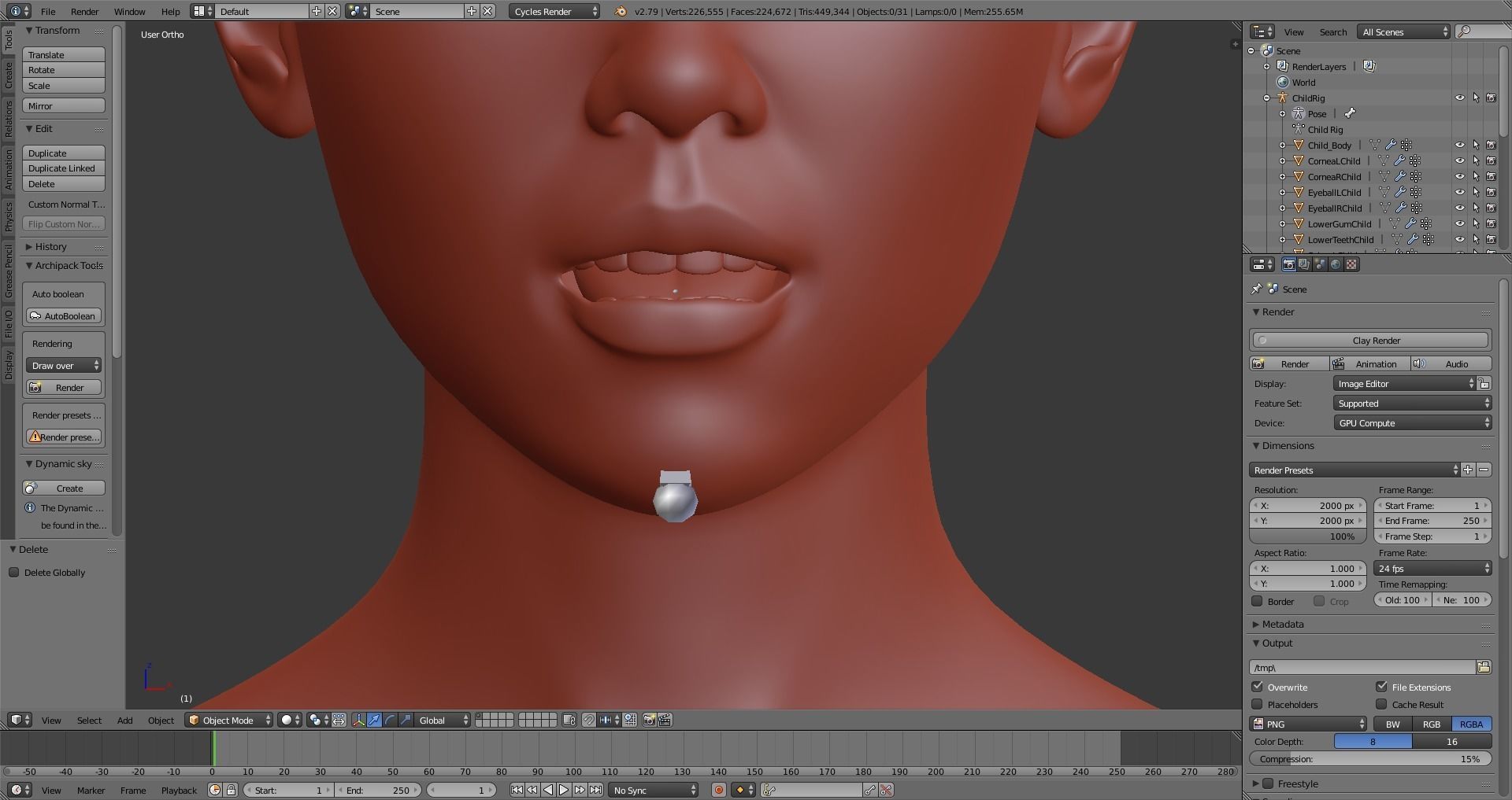 Realistic Human Basemesh - UVMapped - Rigged Low-poly 3D model_37
