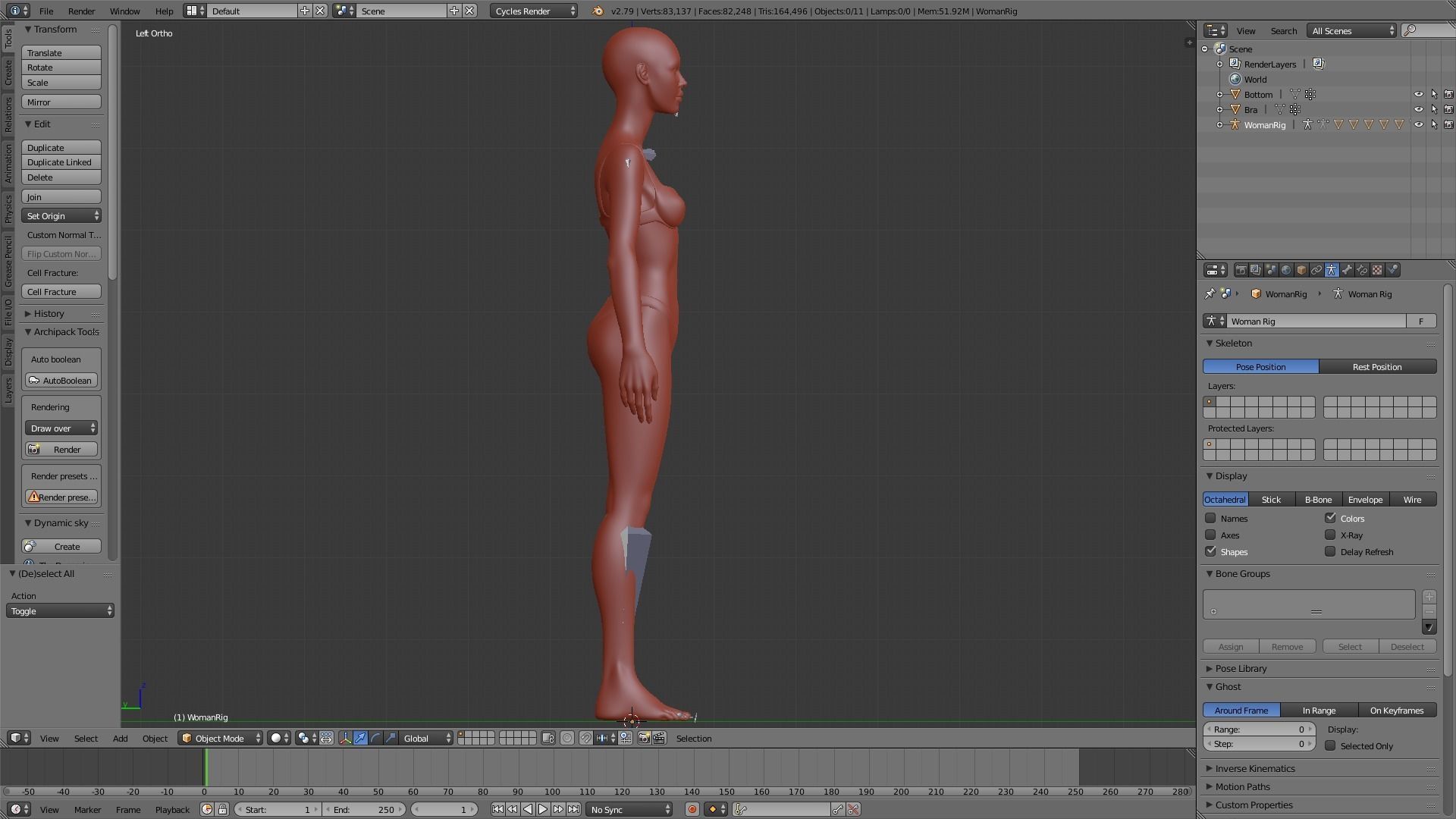Realistic Human Basemesh - UVMapped - Rigged Low-poly 3D model_28