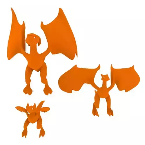 Low-Poly Dragons Collection toy dragon flying 