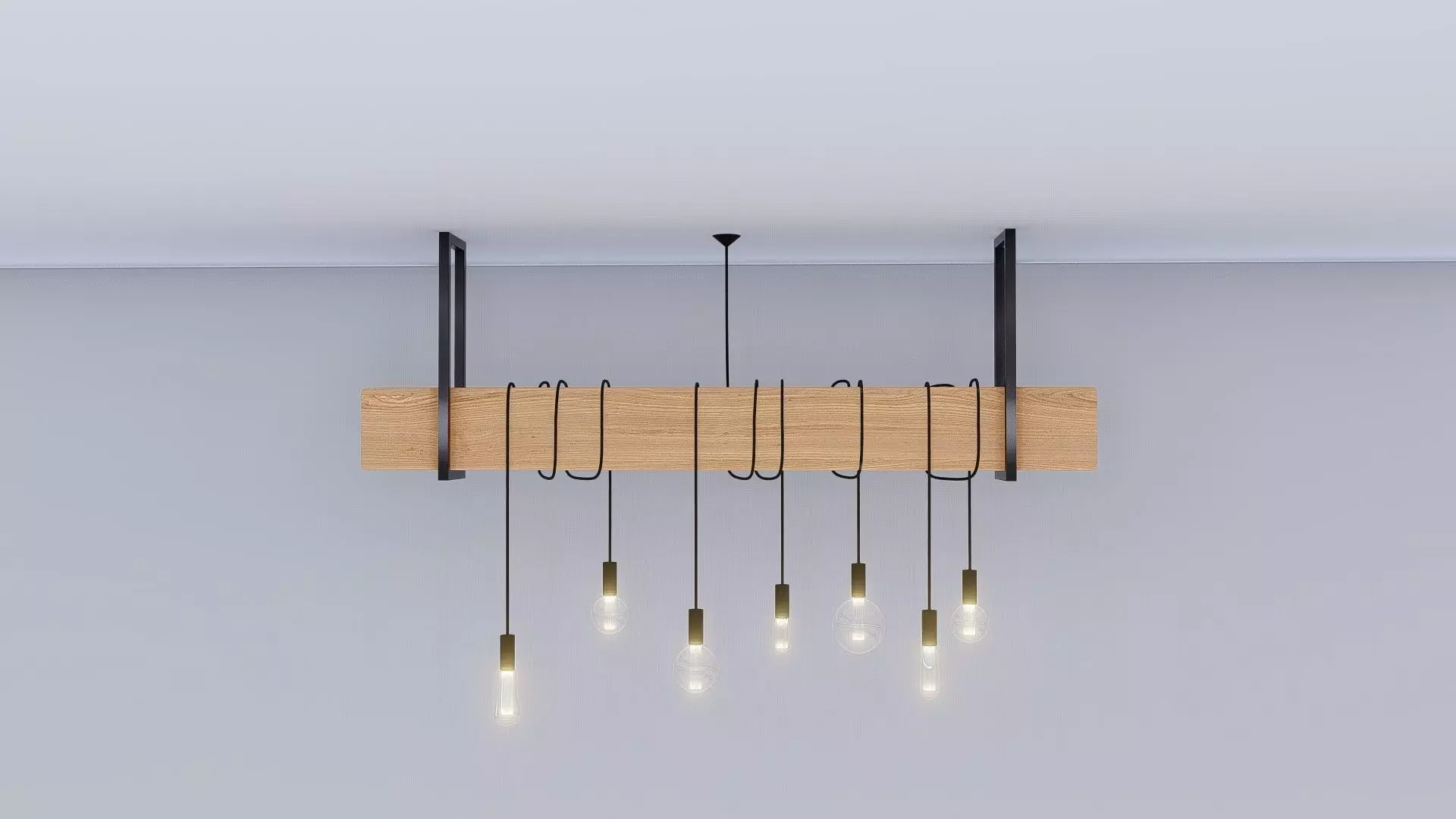Industrial lamp - chandelier light 3D model