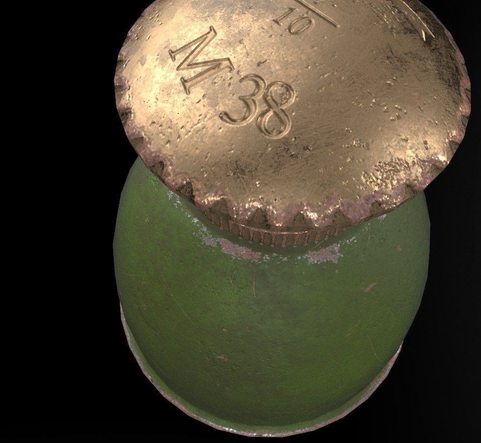 Yugoslavian grenade M38 Low-poly 3D model_5