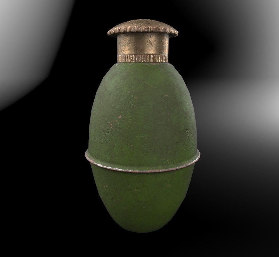Yugoslavian grenade M38 Low-poly 3D model_1