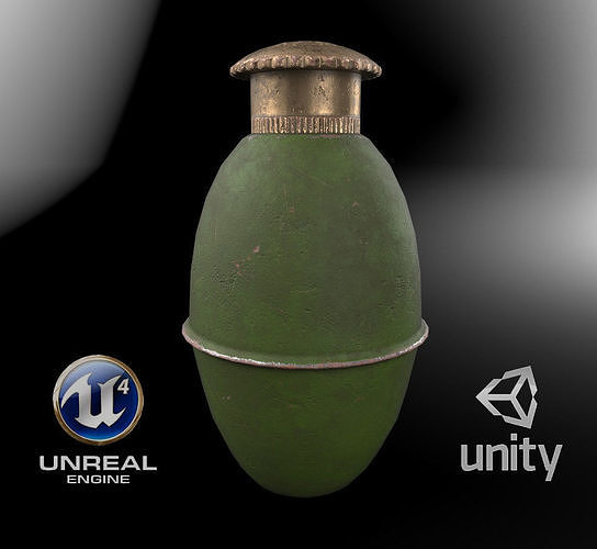 Yugoslavian grenade M38 Low-poly 3D model