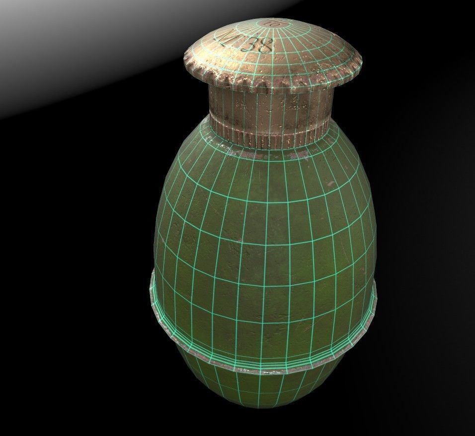 Yugoslavian grenade M38 Low-poly 3D model_6