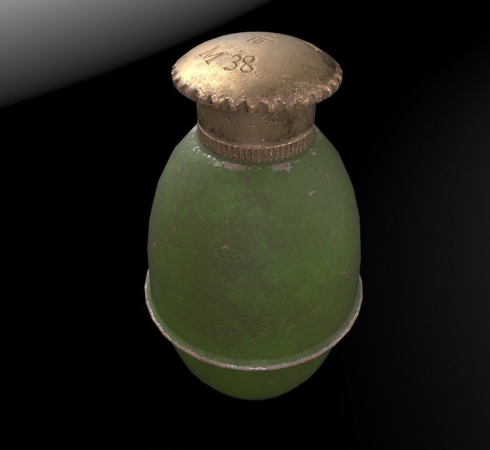 Yugoslavian grenade M38 Low-poly 3D model_3