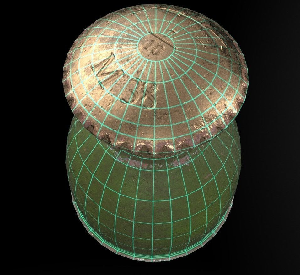 Yugoslavian grenade M38 Low-poly 3D model_7