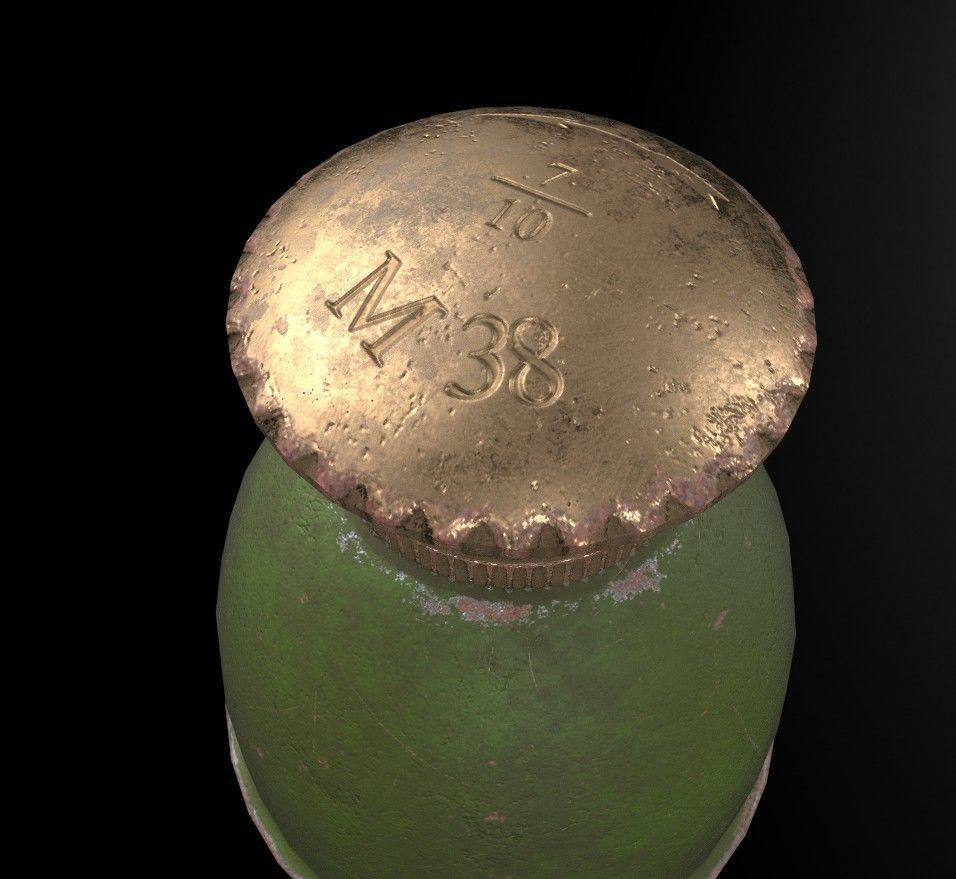 Yugoslavian grenade M38 Low-poly 3D model_2