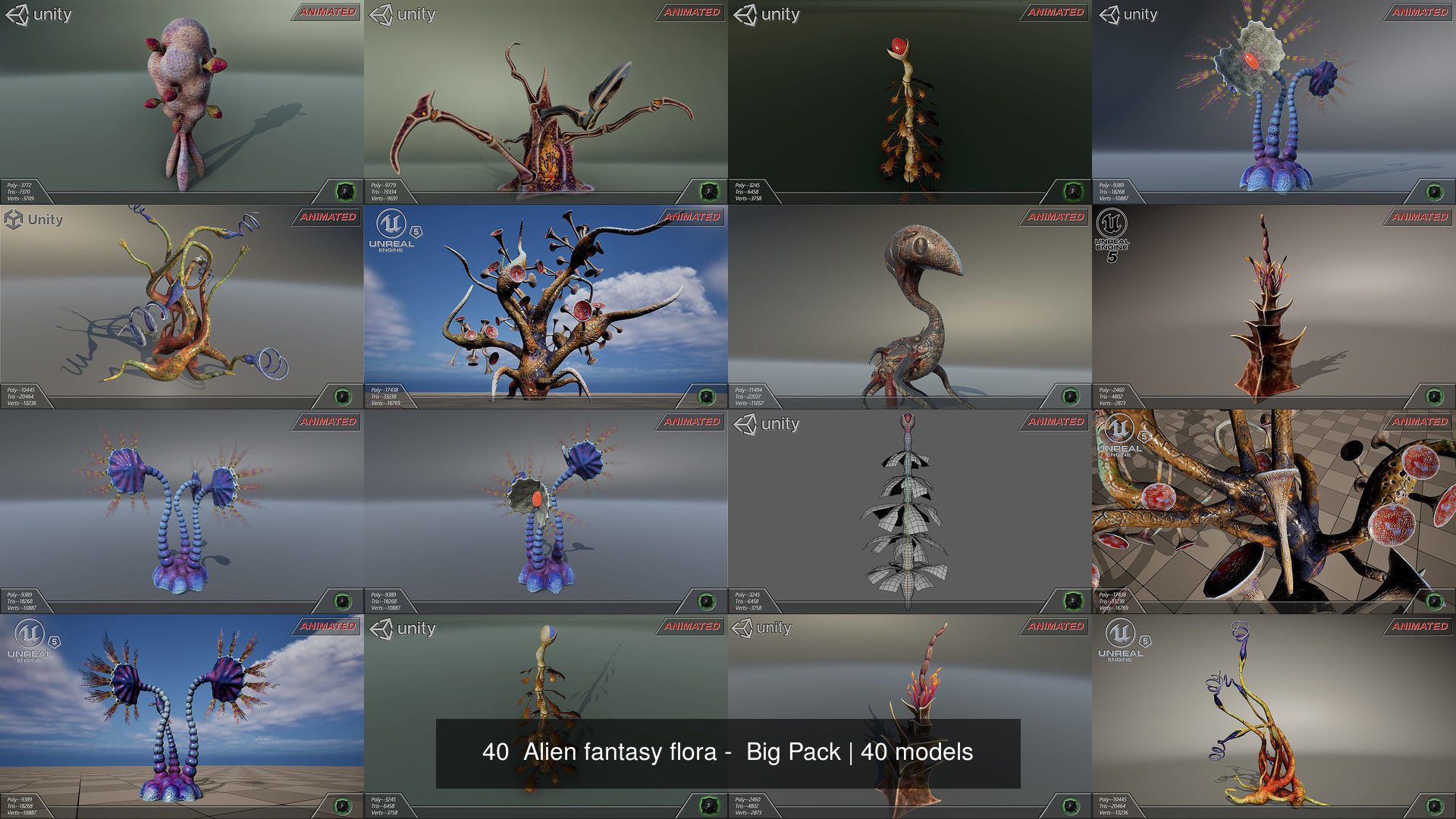 45 Alien fantasy flora -  Big Pack 3D Model Collection_50