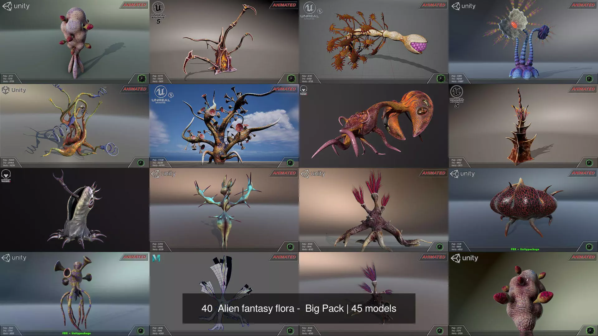 45 Alien fantasy flora -  Big Pack 3D Model Collection_42