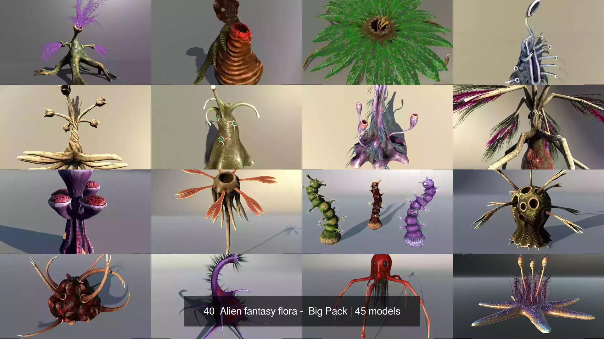 45 Alien fantasy flora -  Big Pack 3D Model Collection_44