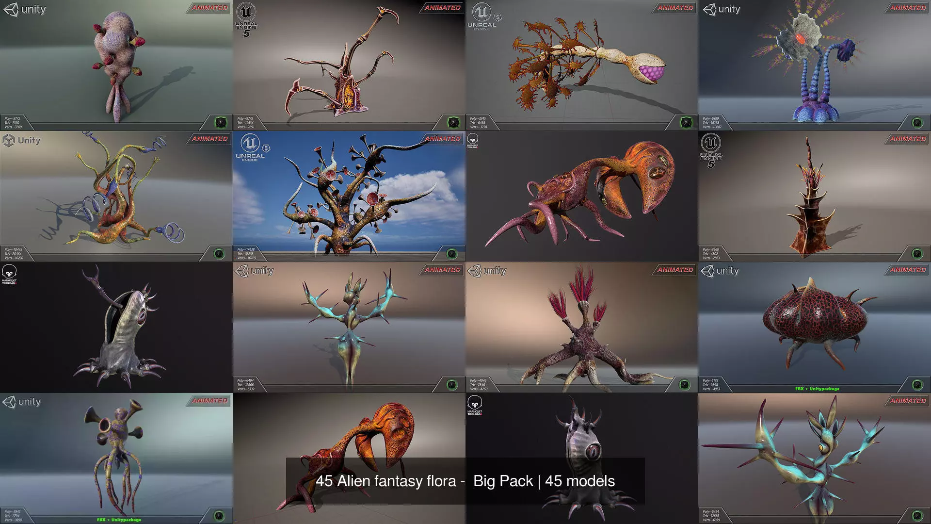 45 Alien fantasy flora -  Big Pack 3D Model Collection_43