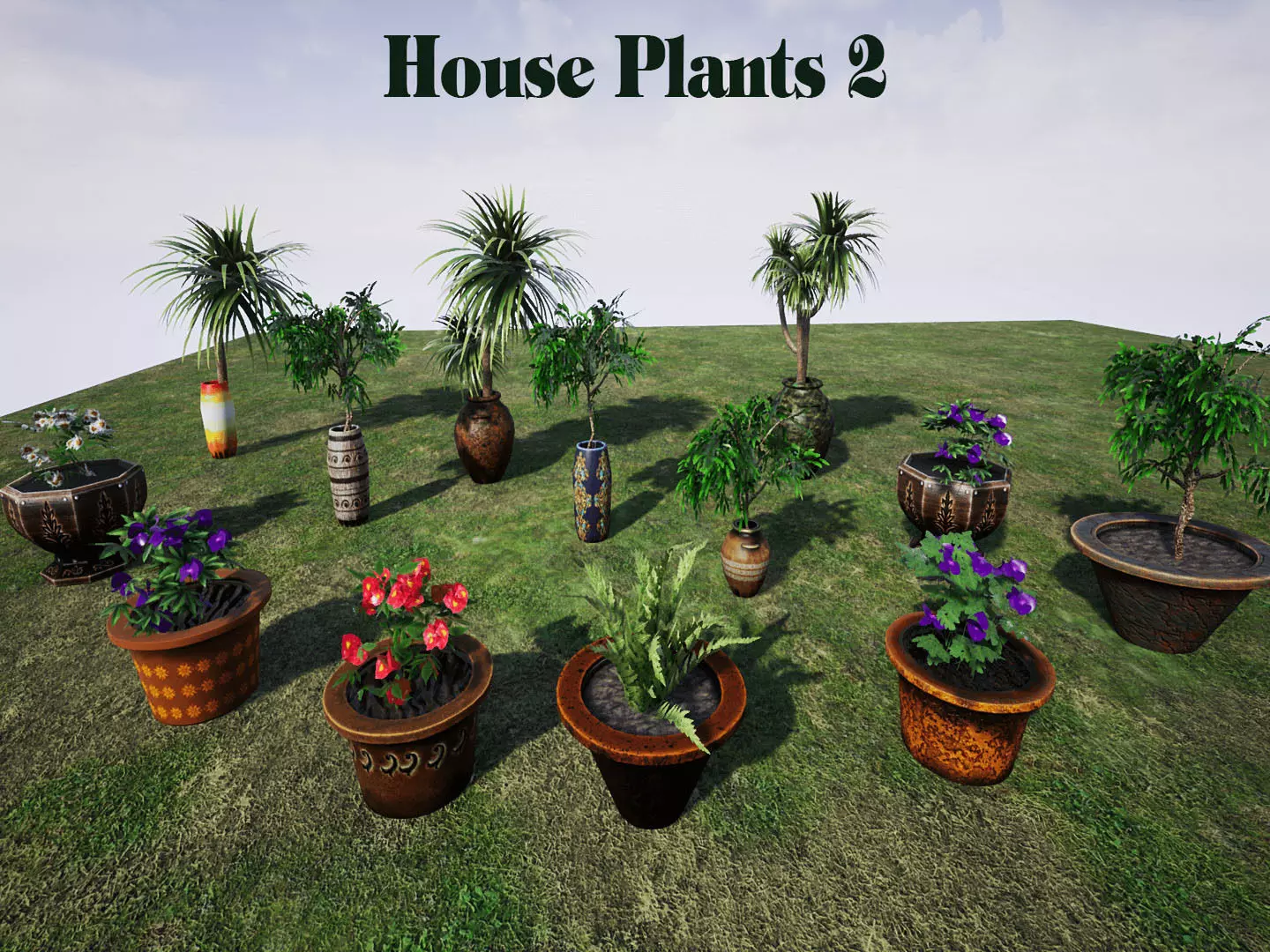 House Plants 2 for UNREAL Low-poly 3D model_0