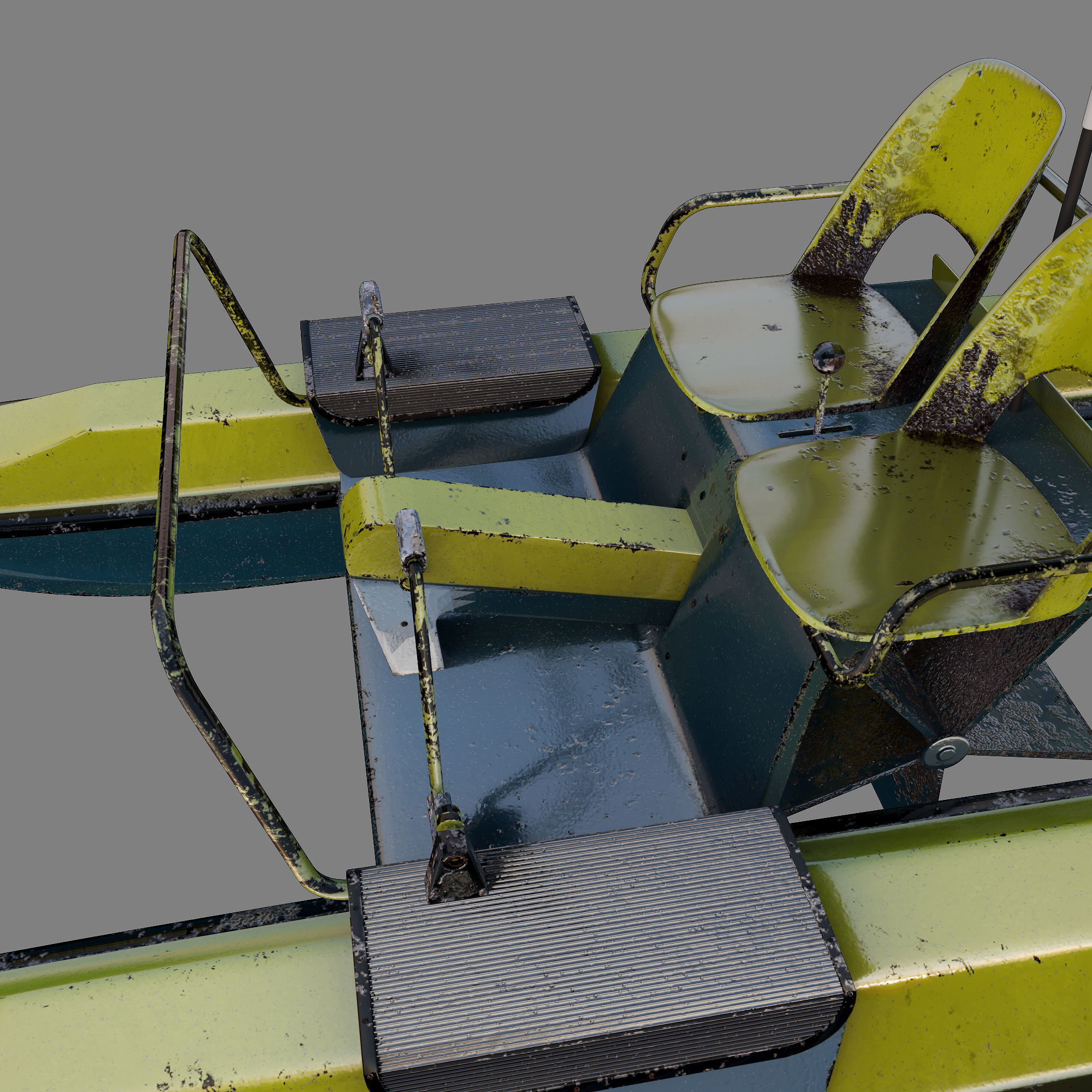 Catamaran Yantar Water bicycle model 3D model_2