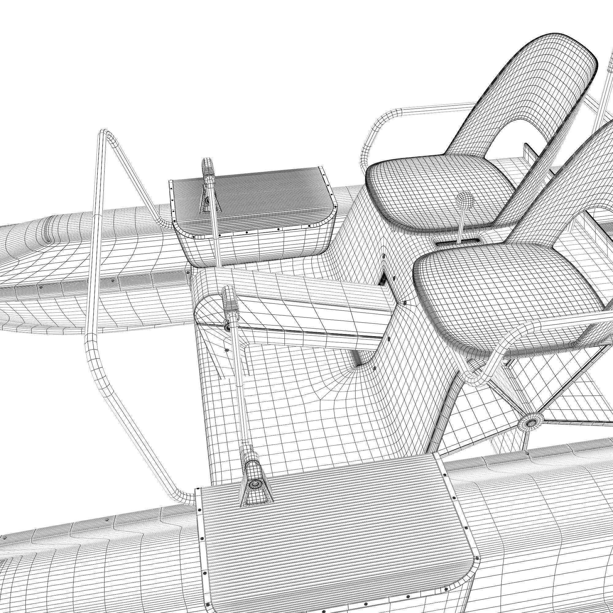 Catamaran Yantar Water bicycle model 3D model_3