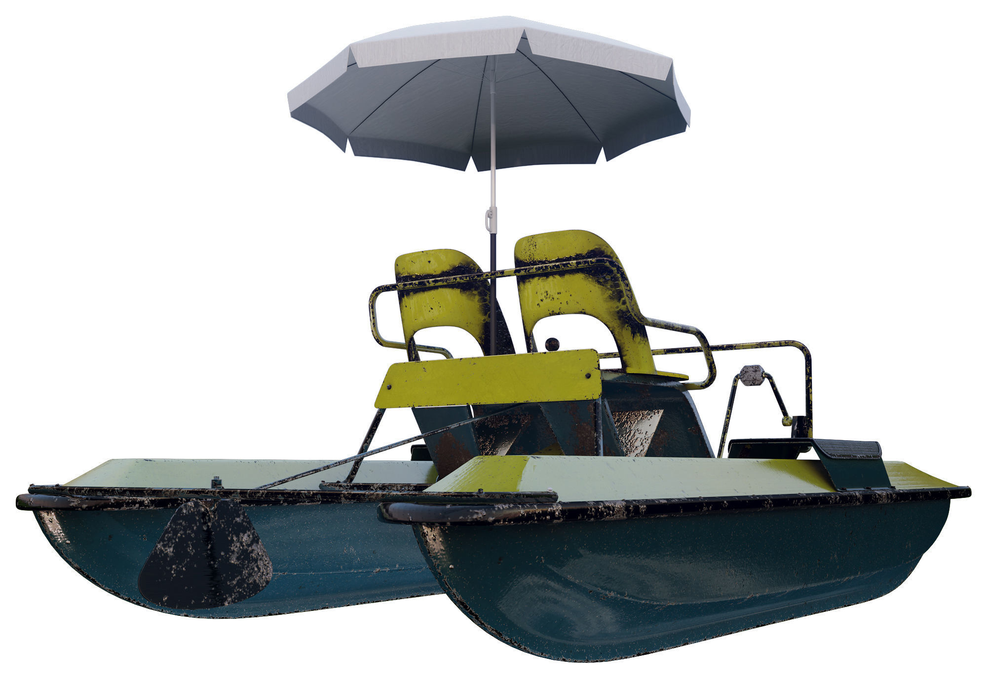 Catamaran Yantar Water bicycle model 3D model_5
