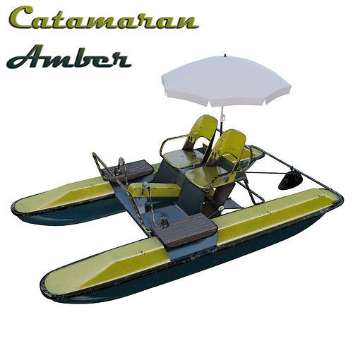 Catamaran Yantar Water bicycle model 3D model