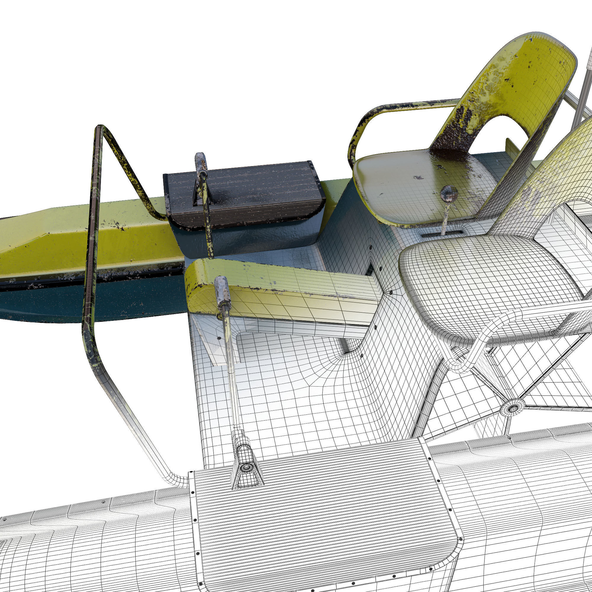 Catamaran Yantar Water bicycle model 3D model_1