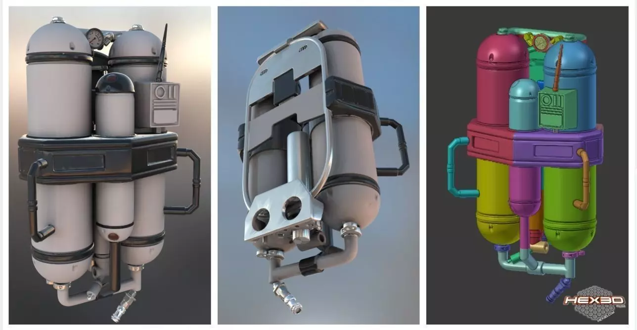 FlameTrooper TankPack 3D print model_0