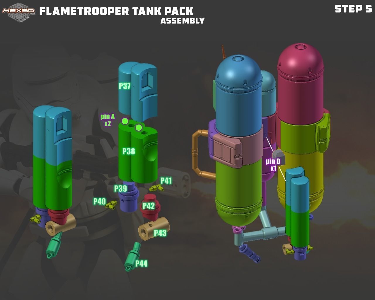FlameTrooper TankPack 3D print model_5
