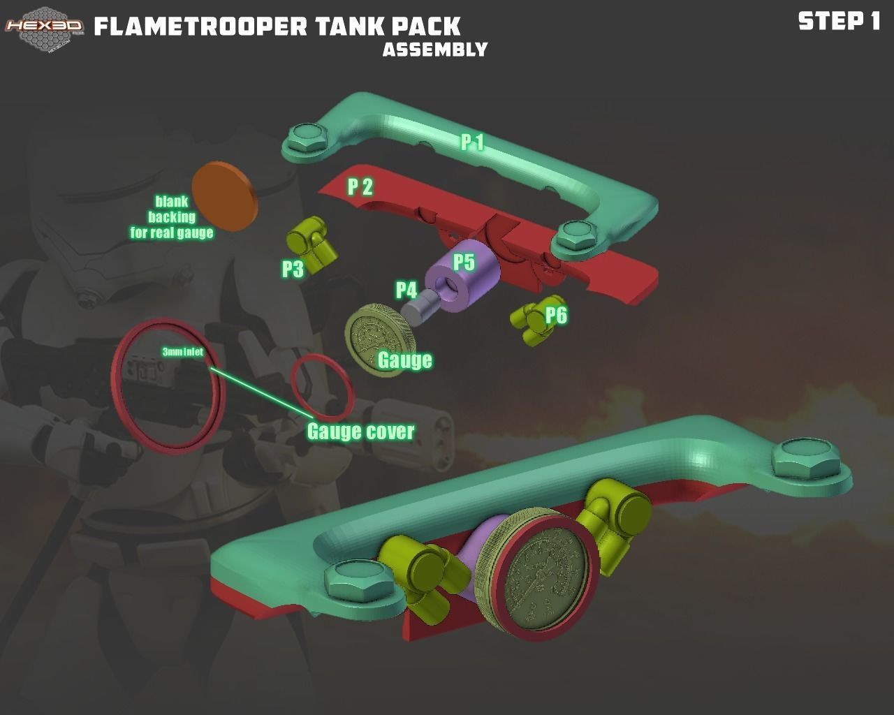 FlameTrooper TankPack 3D print model_1