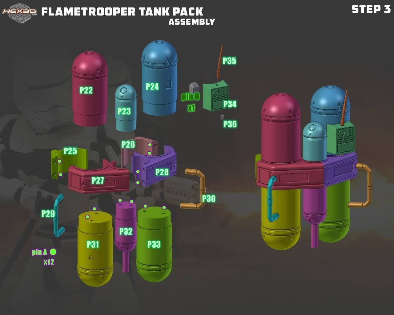 FlameTrooper TankPack 3D print model_3