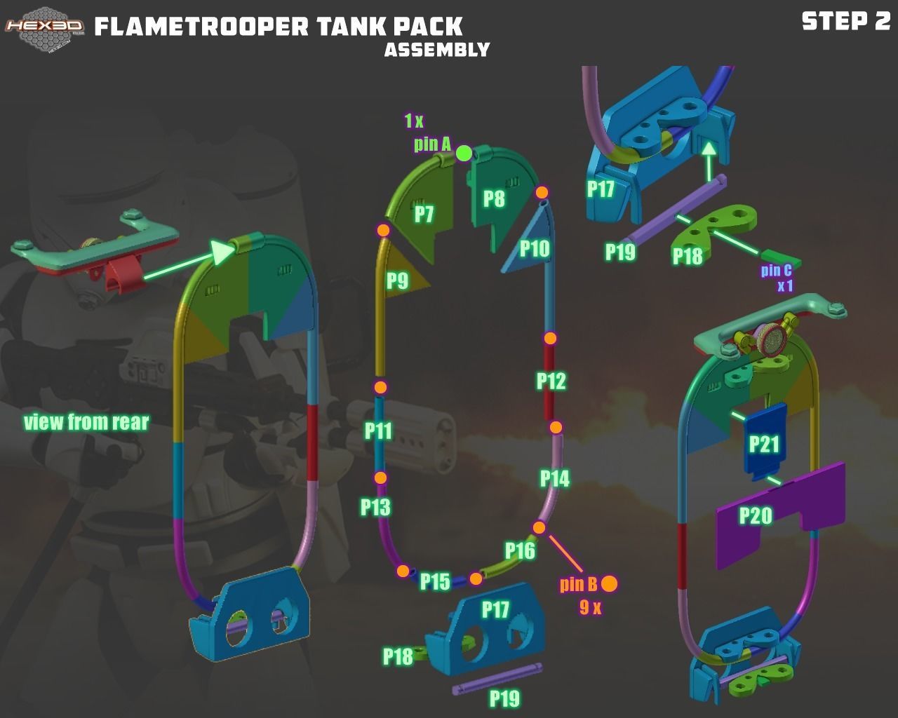FlameTrooper TankPack 3D print model_2