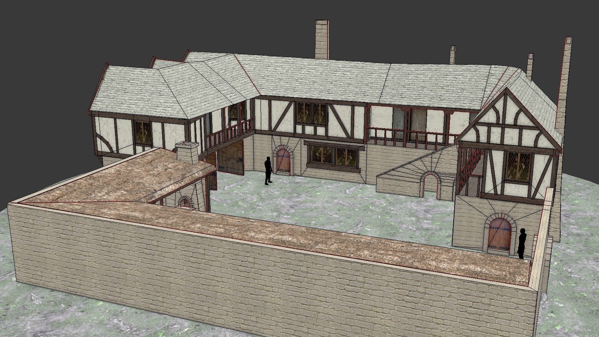 Medieval Inn The Blue Rabbit Free low-poly 3D model_13