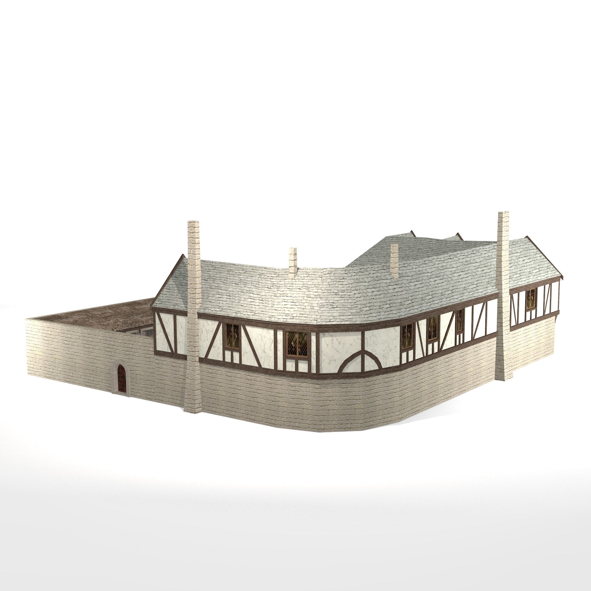 Medieval Inn The Blue Rabbit Free low-poly 3D model_5