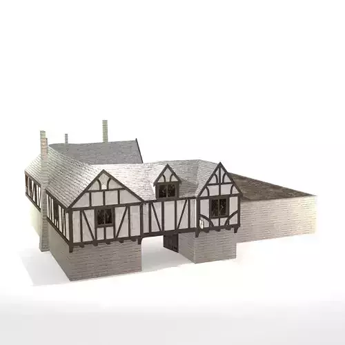 Medieval Inn The Blue Rabbit Free low-poly 3D model
