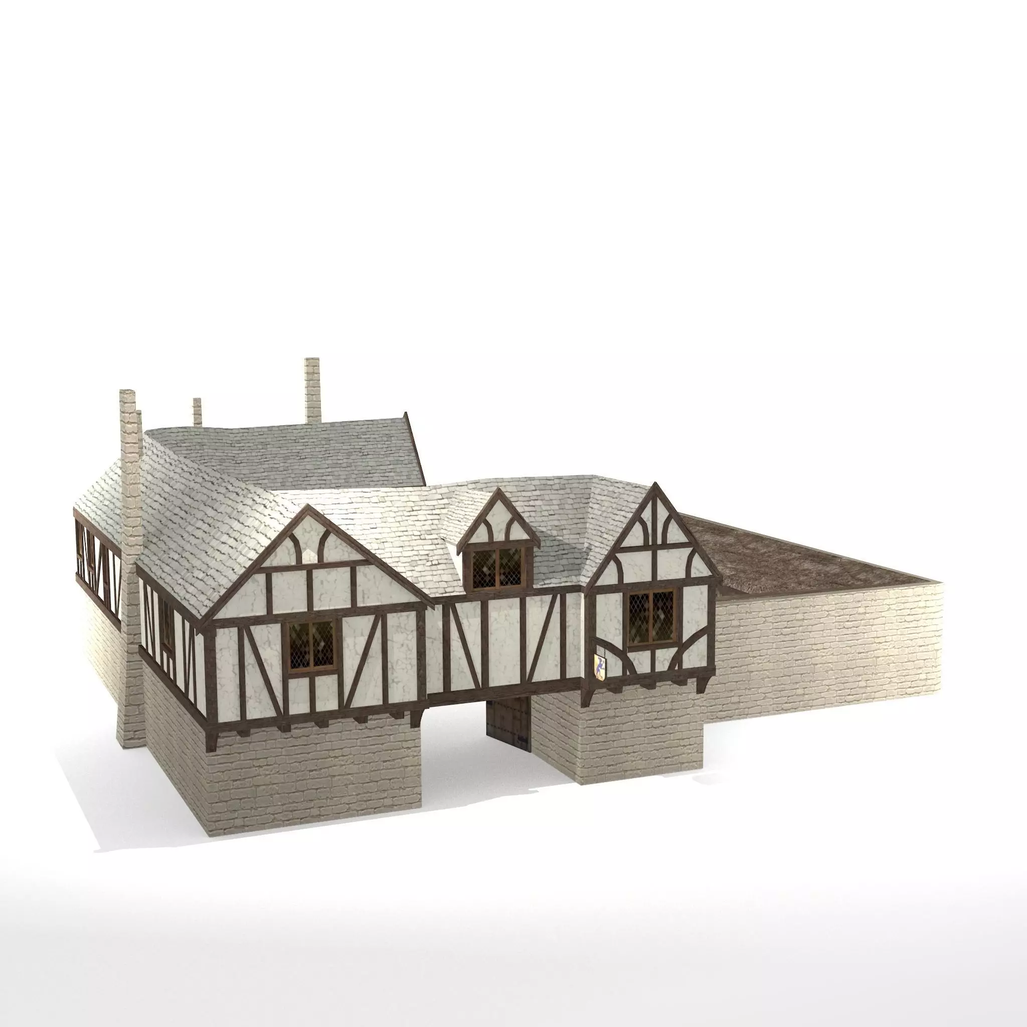 Medieval Inn The Blue Rabbit Free low-poly 3D model_0