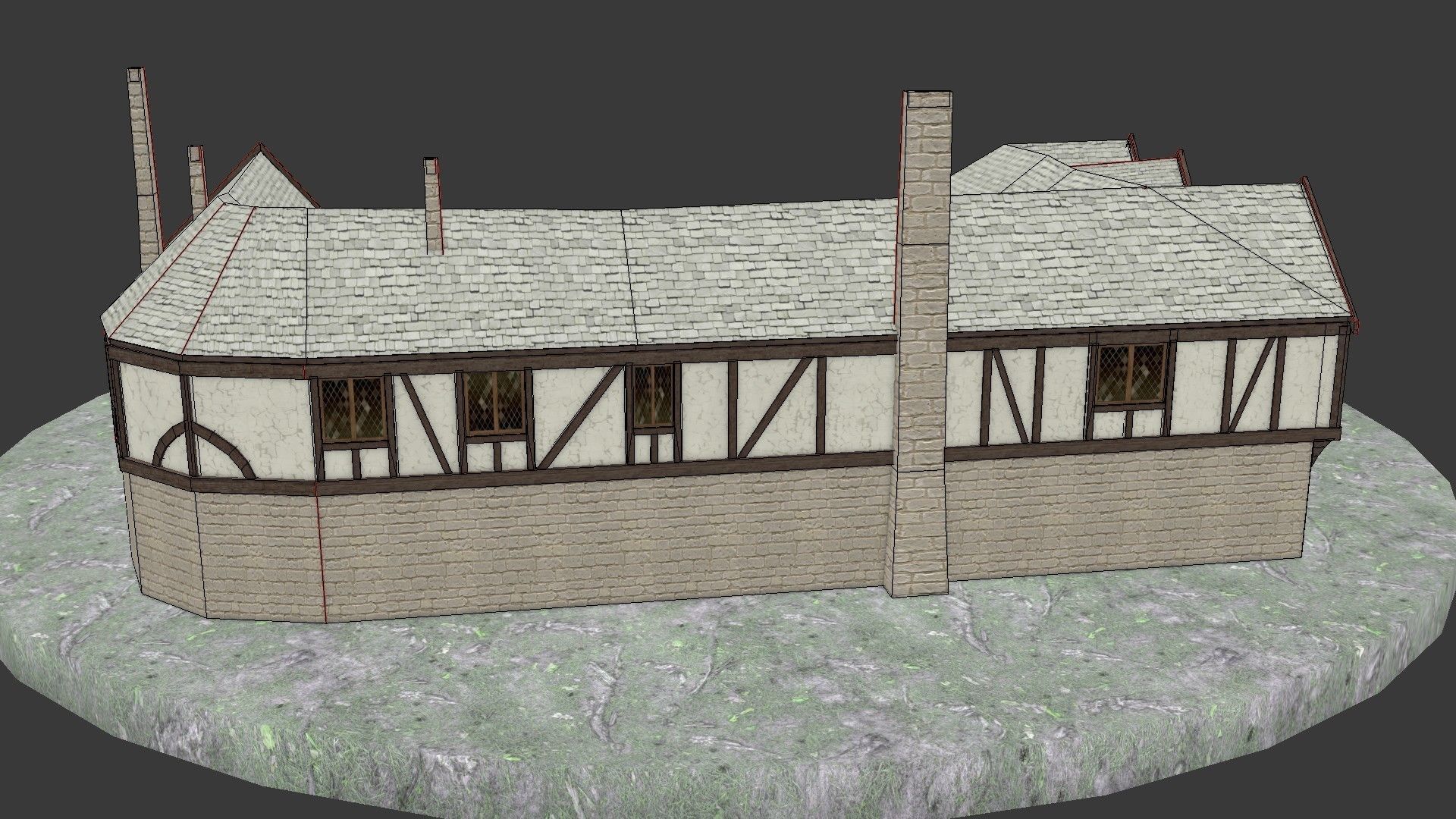 Medieval Inn The Blue Rabbit Free low-poly 3D model_21
