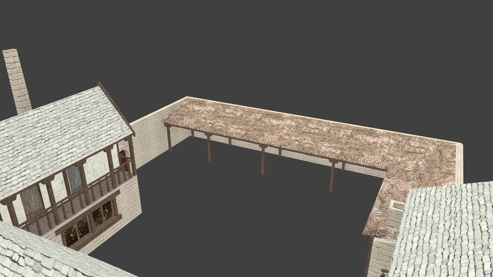 Medieval Inn The Blue Rabbit Free low-poly 3D model_35
