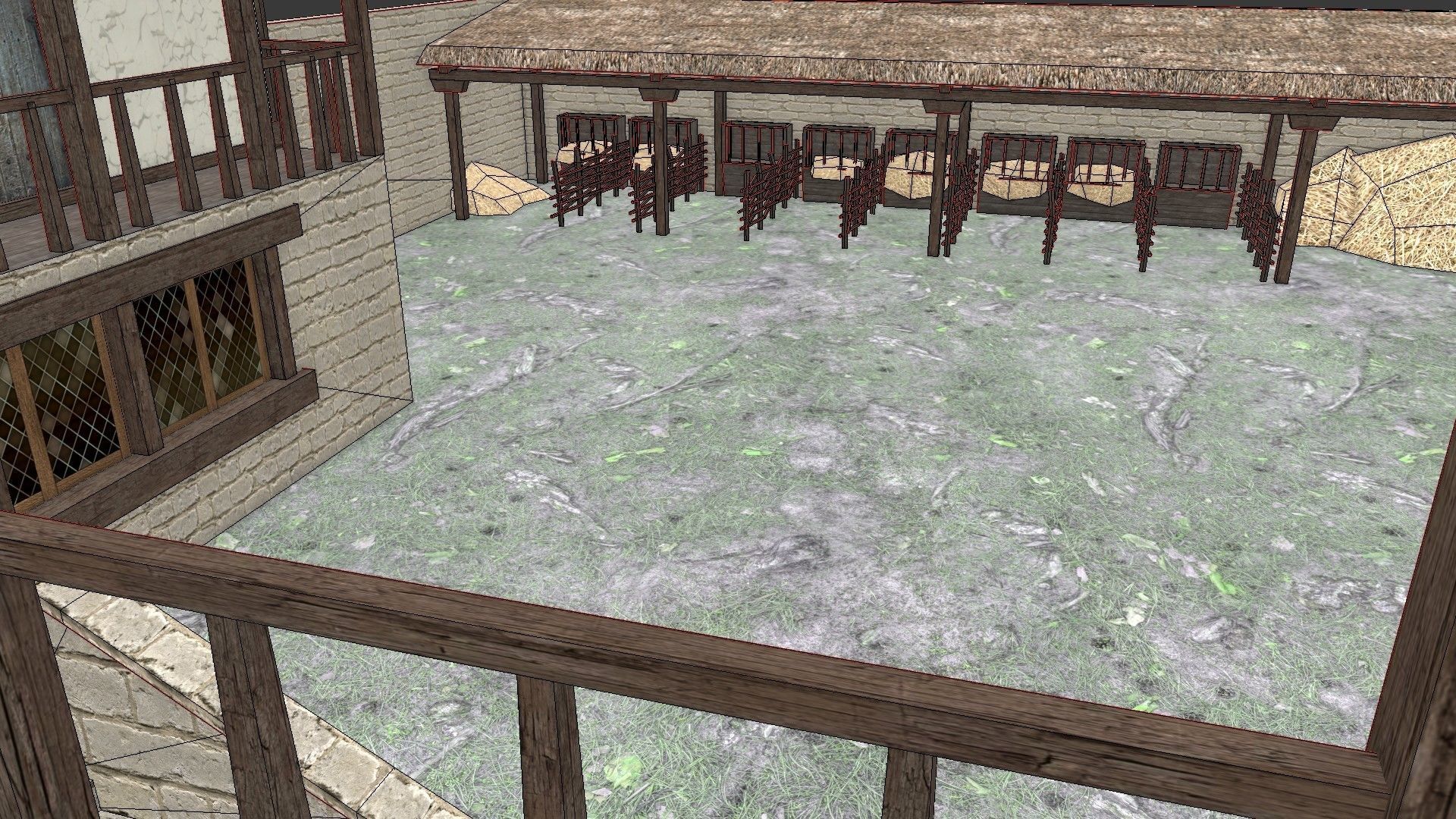 Medieval Inn The Blue Rabbit Free low-poly 3D model_25