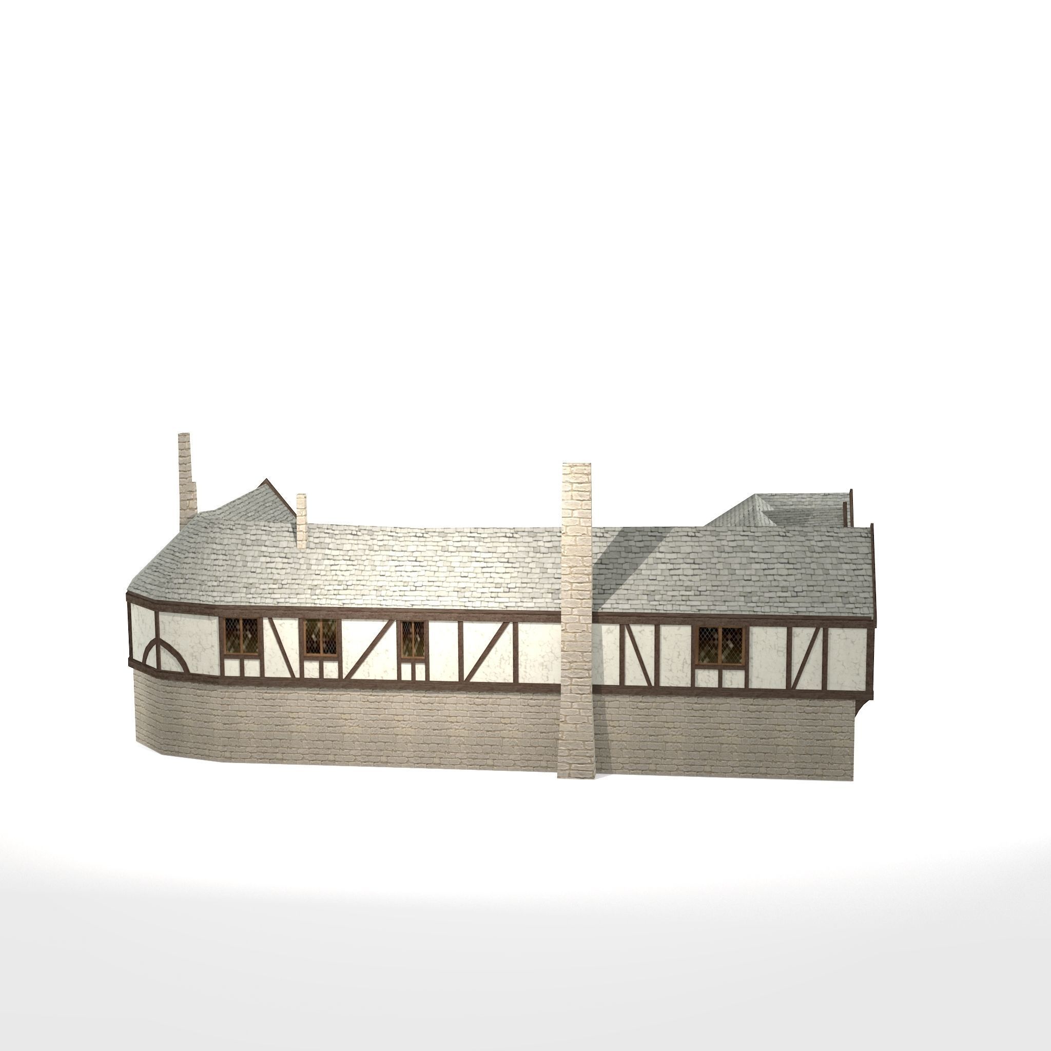 Medieval Inn The Blue Rabbit Free low-poly 3D model_3