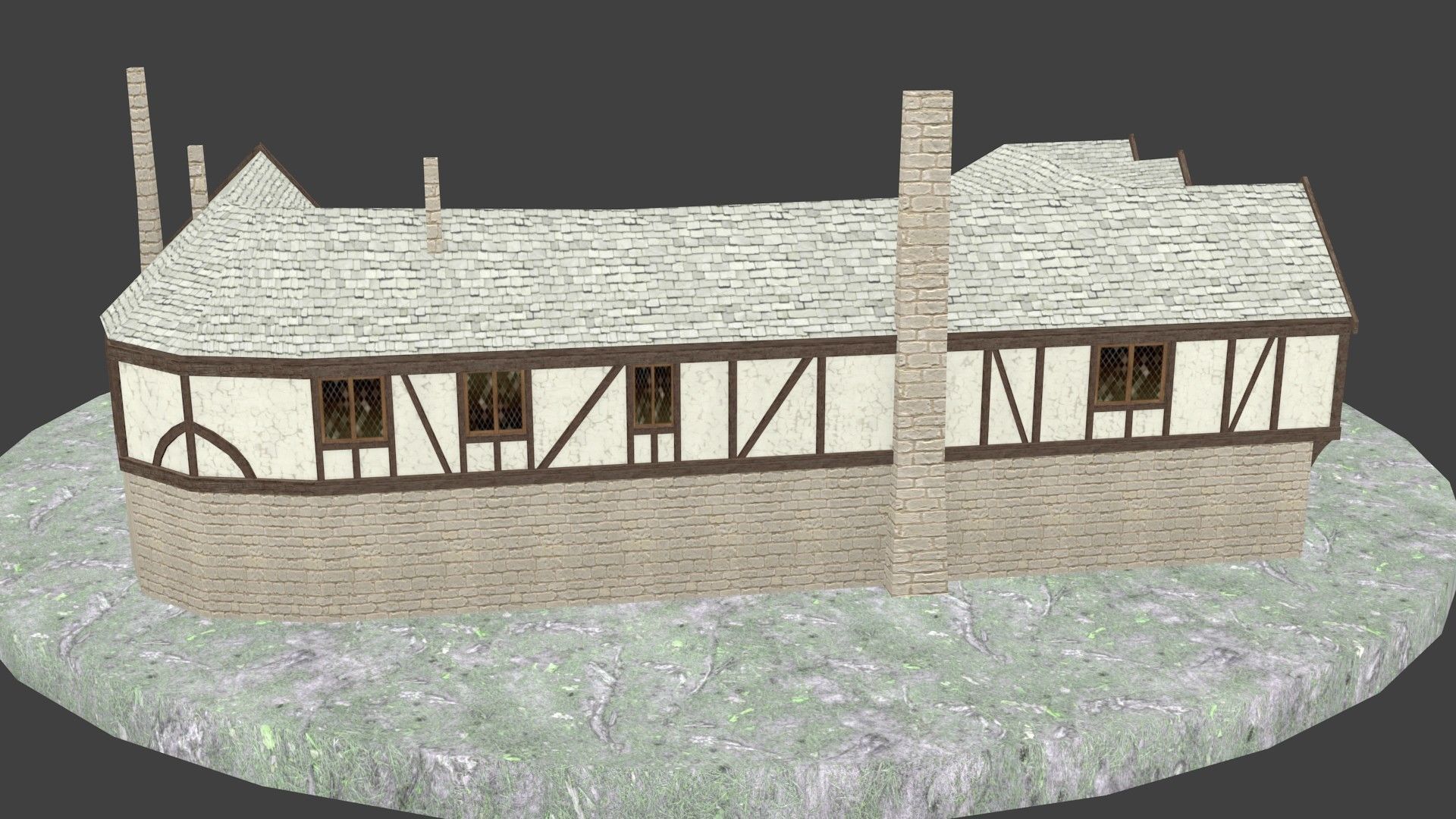 Medieval Inn The Blue Rabbit Free low-poly 3D model_20
